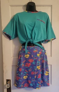 Vintage 1980s tulip skirt and crop shirt set size Med/Large - Picture 1 of 9