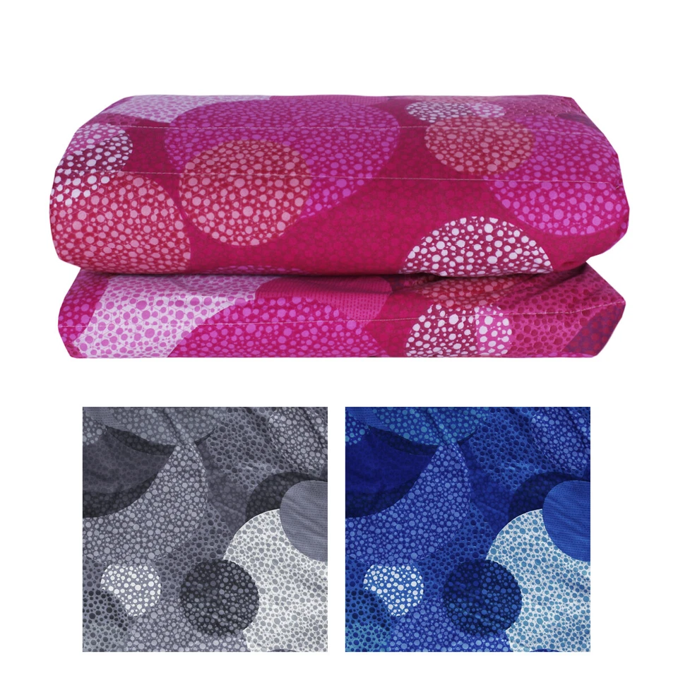 Quilt Quilted Bedspread Springlike Light Double Face Round Polka Dot Foto 1 de 1