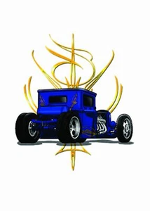 Adult DryBlend® T-Shirt - ( PINSTRIPE BLUE- HOT ROD) - Picture 1 of 44