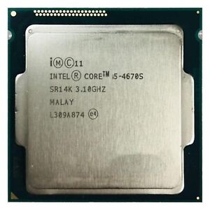 Intel Core i5-4670s Processor 4-Cores 4-Threads 3.10GHz LGA1150 SR14K CPU