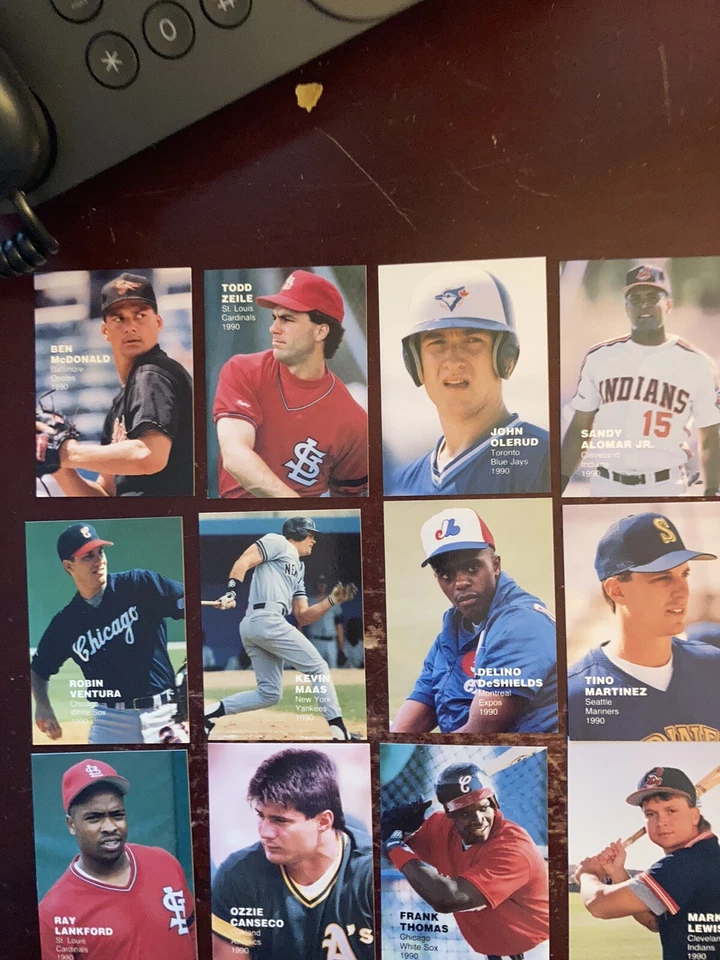 1990 muy raro M.V.P. ¡Juego completo de 12 cartas de béisbol Rookies Superstars novatos! Foto 1 de 2