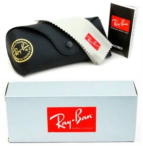 Ray Ban Black Soft Leather Case for Sunglasses Eyeglass & Cleaning Cloth Giftbox - Picture 1 of 3