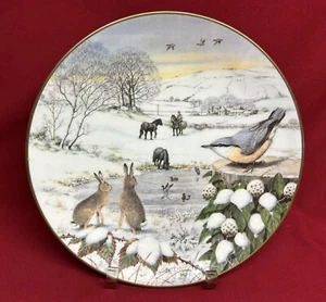 Piatto da collezione All Creatures Great & Small Snowy Dale 9" Eng.Bone Ch. - Foto 1 di 3