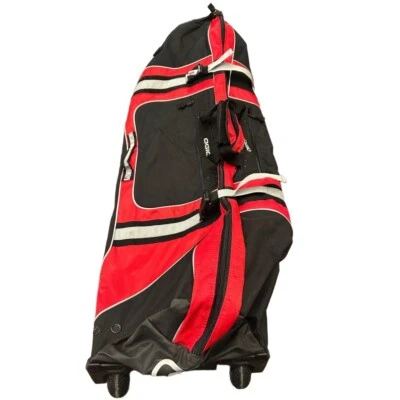 OGIO Red And Black Padded Wheeled Zippered Golf Travel Bag - Image 1 of 4