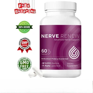 NERVE RENEW Erweiterte Nervenunterstützung mit R-Alpha Liponsäure Vitamin B Kapseln - Bild 1 von 6