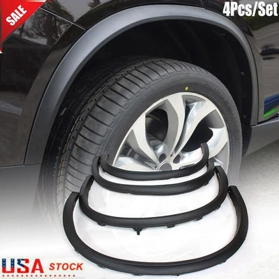 Ajuste para BMW X5 F15 2014-2018 4 PIEZAS guardabarros llamaradas molduras molduras arco de rueda ancho Foto 1 de 4