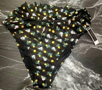 Victoria’s Secret Floral Lemon Black W L NWT Bottom Only  High Waisted Beach - Image 1 of 4