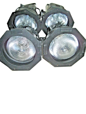 ( 4 ) American DJ Model PAR-38BL Stage Lights 7 x7 x8" with Bulb TESTED & WORKS - Image 1 of 3