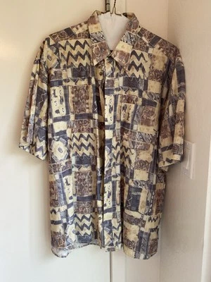 Camisa para hombre Georg Roth de Alemania manga corta con botones XL 43/44 abstracta Foto 1 de 4