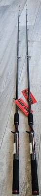 Lot of 2 Ugly Stik GX2 6'6 Medium  Casting Fishing Rod 1pc Durable Graphite - Image 1 of 4