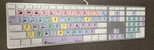 Apple A1243 Aluminum Keyboard + LogicKeyboard Final Cut Pro Wired - Picture 1 of 4