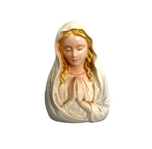 Relpo Porzellan Übertopf Vase Madonna religiös betend 8" Statue Vintage - schön! - Bild 1 von 3
