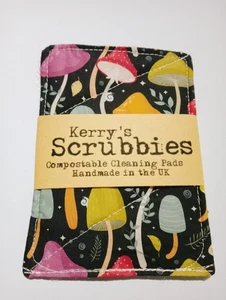Kerry's Scrubbies: Compostable sponge/cleaning pads - Toadstool Design - Picture 1 of 5