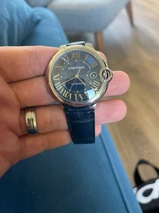 Cartier Ballon Bleu Blue Men's Watch 3765 - Picture 1 of 5