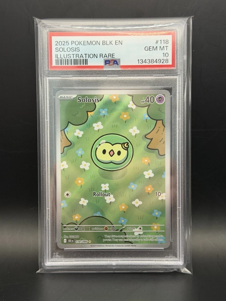 Pokemon Solosis 118/086 PSA 10 Illustration Rare Black Bolt - Image 1 of 1