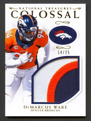 DeMARCUS WARE 2016 NATIONAL TREASURES COLOSSAL JUMBO PATCH /25 *GAME-USED* - Image 1 of 2