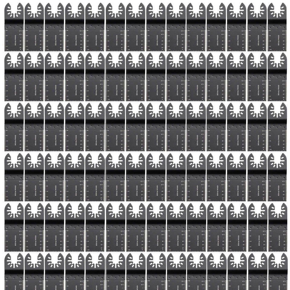 100x Oscillating Multi Tool Saw Blades Set Carbide Metal Wood Cutting Accessorie - Image 1 of 4