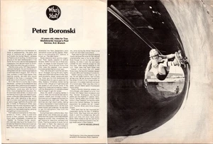 1978 • Impresión de perfil PETER BORONSKI • Monopatín años 70 2 páginas clip ADS-68 - Imagen 1 de 2