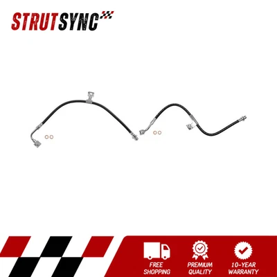 2X Front Brake Line Hose Sunsong For For Chevrolet C10 1979 1980 1981 1982 1983 - Image 1 of 4