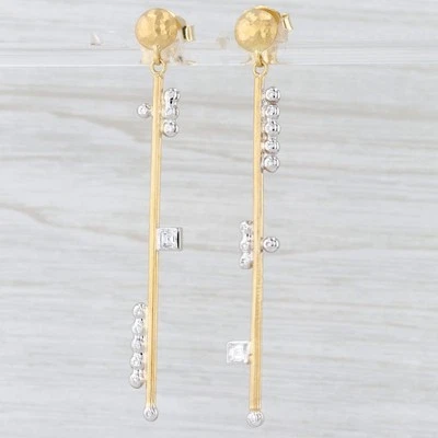Lika Bejar Deco Collection 0.62ctw Diamond Dangle Earrings 18k 22k Gold - Image 1 of 4