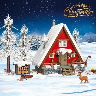 Christmas Street view Santa Cabin Building Blocks Christmas gift 2355 pcs - Image 1 of 4