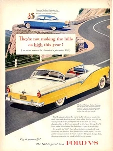 1956 Ford Victoria Fairlane Ford Tür DRUCKANZEIGE - Bild 1 von 1