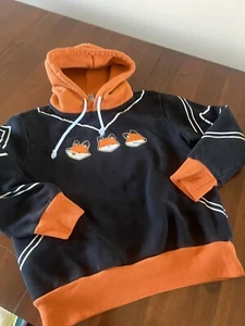Limited Edition Fundy Fox Hoodie Black with Orange Size Youth Large Used - Picture 1 of 9