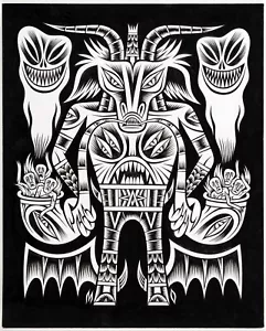 MARTIN ONTIVEROS - MARTINHEAD - DEVILS HARVEST - OPERA D'ARTE ORIGINALE - Foto 1 di 3