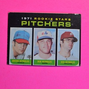 1971 Topps $664 Rookie Stars Pitchers  Archie/Bob/Ken Reynolds RC, Hi # SP,  VG