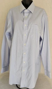 Jos A Bank Mens Shirt Size 16.5 35 Blue White Striped - Picture 1 of 24