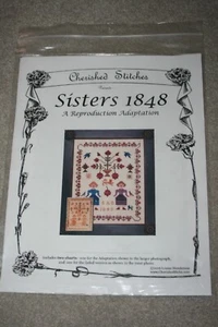 Cherished Stitches "Sisters 1848" Reproduktion Adaption Kreuzstichmuster - Bild 1 von 3