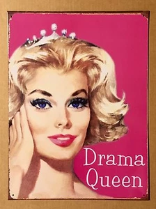 Drama Queen - letrero de pared de metal de lata - Imagen 1 de 1