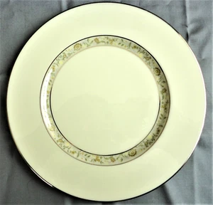 Lenox China SPRINGDALE 8-3/8" Salad Plate w/ Platinum Trim, Discontinued 1989 - Picture 1 of 5
