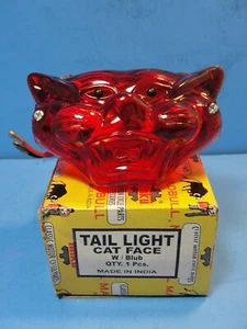 Luz trasera vintage estilo Lucas cara gato picadora bobber stop luz trasera - Imagen 1 de 3