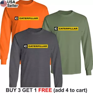 Camiseta Caterpillar Retro Logo Manga Larga Equipo CAT Construcción BCA10 - Imagen 1 de 17