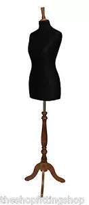 Deluxe Talla 8 Femenino Modistas Maniquí de Sastre Negro Busto Rosa Soporte - Imagen 1 de 4