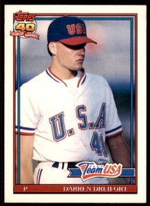 1991 Topps Traded Darren Dreifort Rookie . USA #34T
