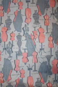 DRESS FORMS DRAPED AND NAKED VINTAGE (1993) FT - CRANSTON - 100% COTTON FABRIC - Picture 1 of 5