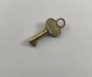Vintage Mini PRESTO Hollow Barrel Skeleton Luggage Cabinet Jewelry Box Key - Picture 1 of 3
