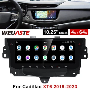 4+64G For Cadillac XT6 2019-2023 Android Car GPS 10.25'' Navi Wifi BT Multimedia - Picture 1 of 12