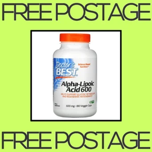 NEW Doctor's Best, Alpha-Lipoic Acid, 600 mg - 180 Veggie Caps FREE SHIPPING - Picture 1 of 2