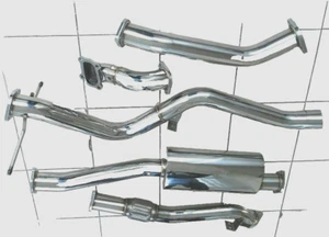 Sistema de escape de acero inoxidable 304 turbo trasero para Nissan Navara D22 2,5 L turbo - Imagen 1 de 2