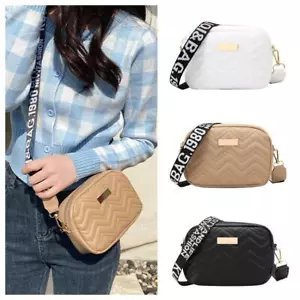Fashion Wave Pattern Women's Solid Color Crossbody PU Leather Handbag - Picture 1 of 23