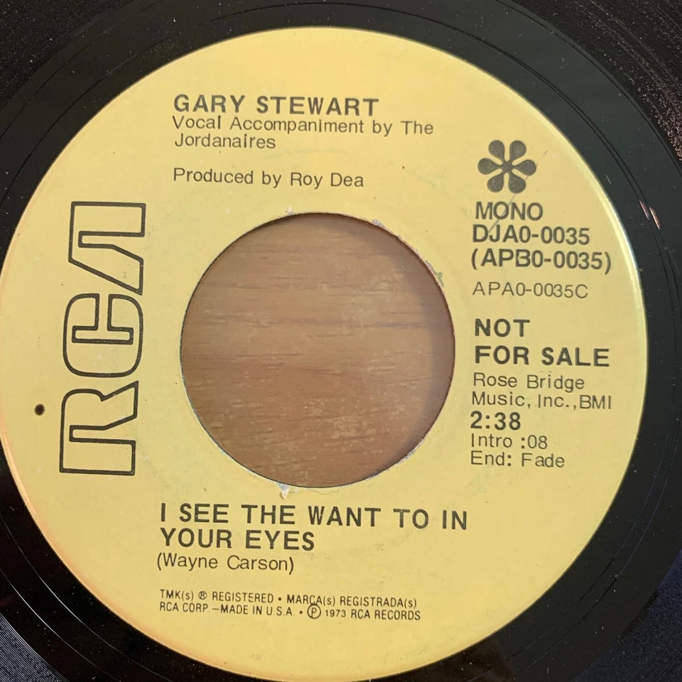 Gary Stewart - I See The Want To In Your Eyes // 7" - 1. US-Pressing 1973 - Prom - Bild 1 von 1