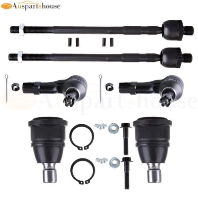 6 Front Inner Tie Rods Ball Joint Suspension For 93-97 Ford Probe Mazda 626 MX-6 - Image 1 of 4