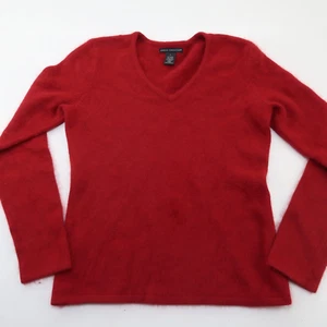Suéter Pullover Sarah Spencer Mujer Grande Rojo Angora Lana de Cordero Cuello en V L - Imagen 1 de 6