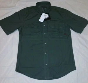 Woolrich Elite Series Tactical Vented OD Green Short Sleeve Button Shirt Mens S - Picture 1 of 3