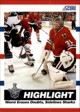 2010-11 Score Chicago Blackhawks Hockey Card #499 Antti Niemi