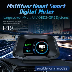 3" Car OBD GPS HUD Head Up Display LCD Speedometer Speed Alarm TCP VLT FUE Meter - Picture 1 of 12