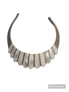 Unbranded Mother-of-Pearl And Brass Cleopatra Collar 2 And 3/4" Opening - Picture 1 of 5